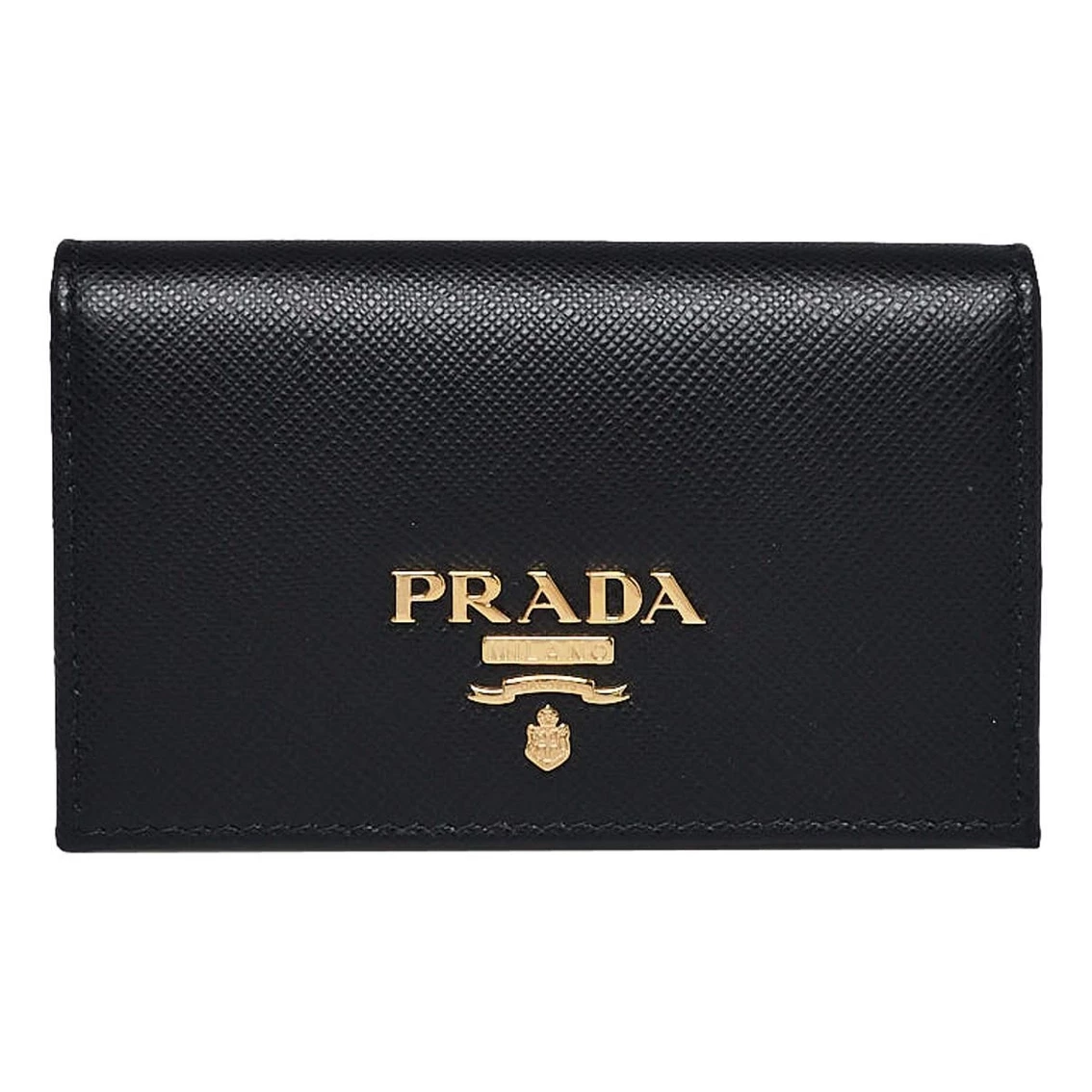 Cheap π Prada Black Saffiano Leather Credit Card Case Wallet 1MC122 β