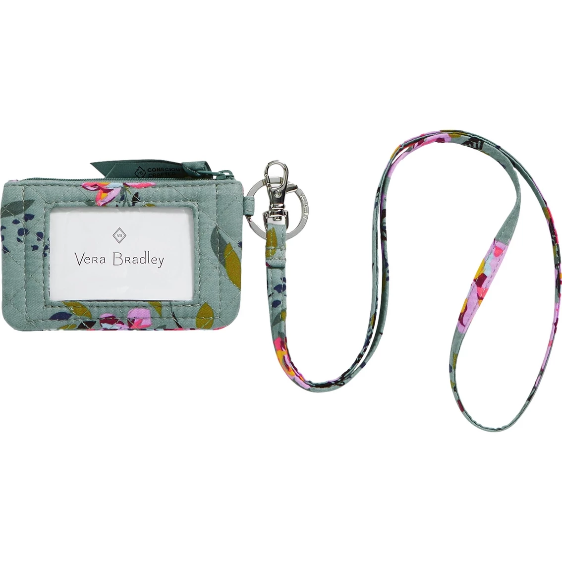 Cheap ๐ Vera Bradley Rosy Outlook Zip ID Lanyard Case ๐