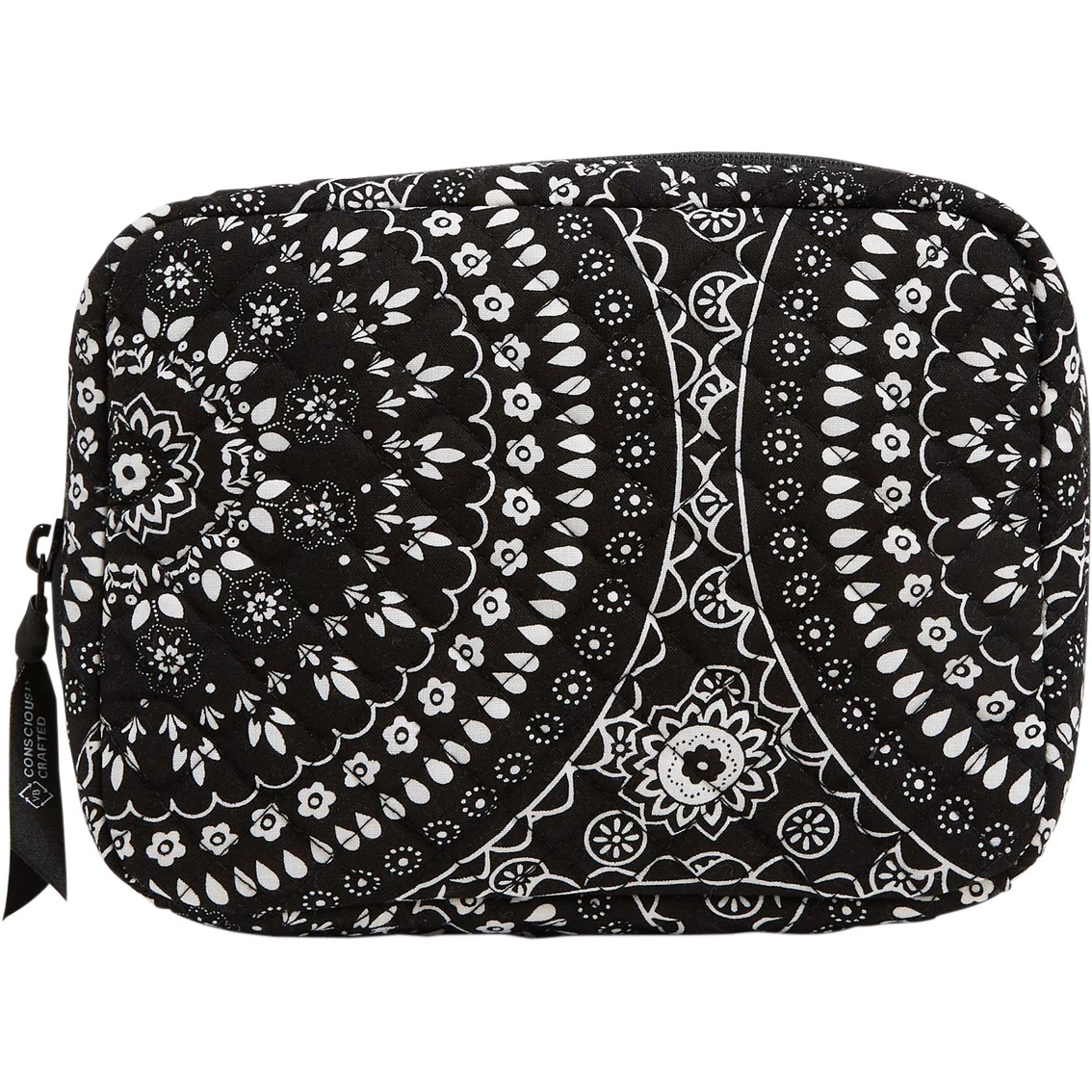 Wholesale ๐ Vera Bradley Black Bandana Medallion Cord Organizer In Recycled Cotton ๐