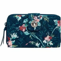 New 👍 Vera Bradley RFID Turnlock Wallet, Rose Toile 💯