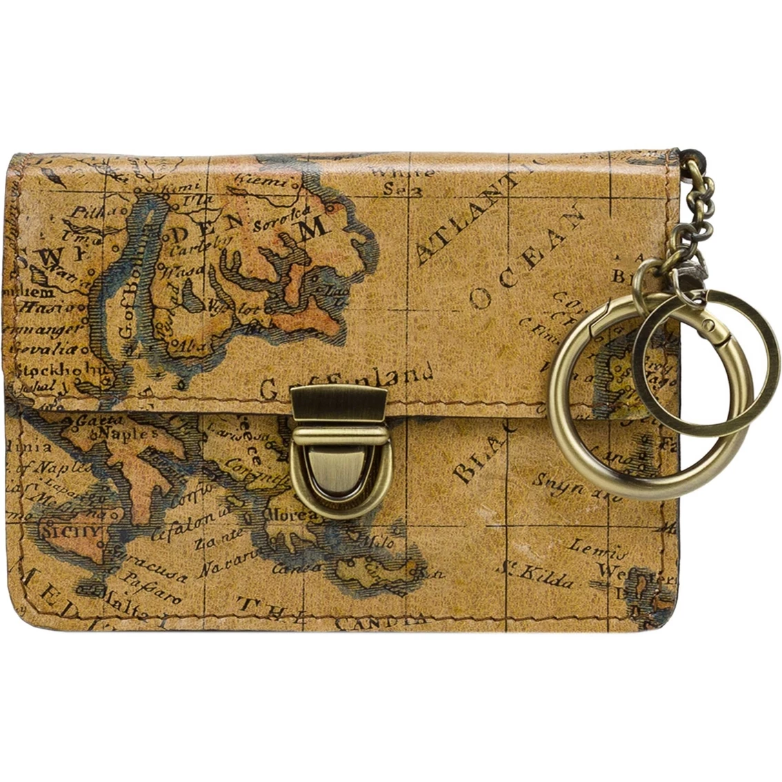 Promo ๐ฅ Patricia Nash Mini Lanza Key Fob, European Map ๐ฏ