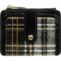 Wholesale ✨ Patricia Nash Black And White Plaid Cassis ID Wallet ❤️