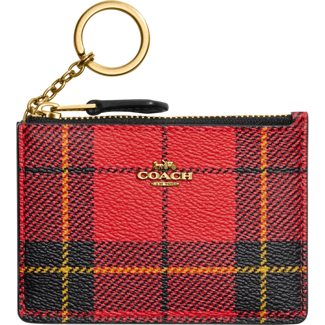 Cheapest ๐ Coach Novelty Box Program Plaid Print Mini Skinny ID ๐