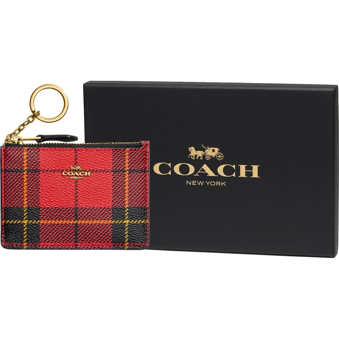 Cheapest ๐ Coach Novelty Box Program Plaid Print Mini Skinny ID ๐ - Image 3