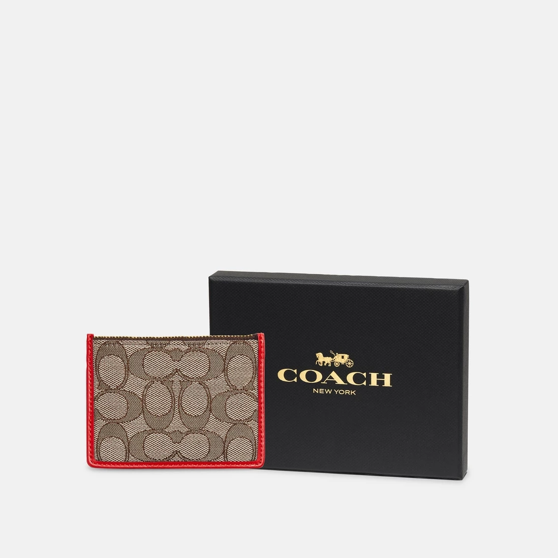 Promo ๐ Coach Box Program Signature Jacquard Mini ID Skinny โ - Image 2