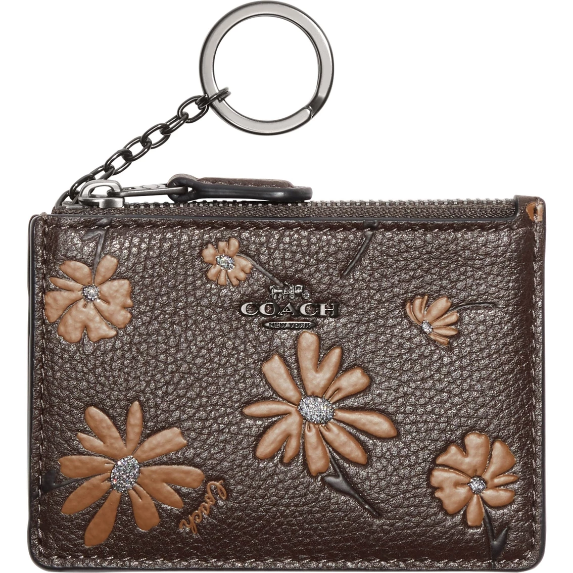 Cheapest ๐ COACH Floral Printed Leather Mini ID Skinny โญ