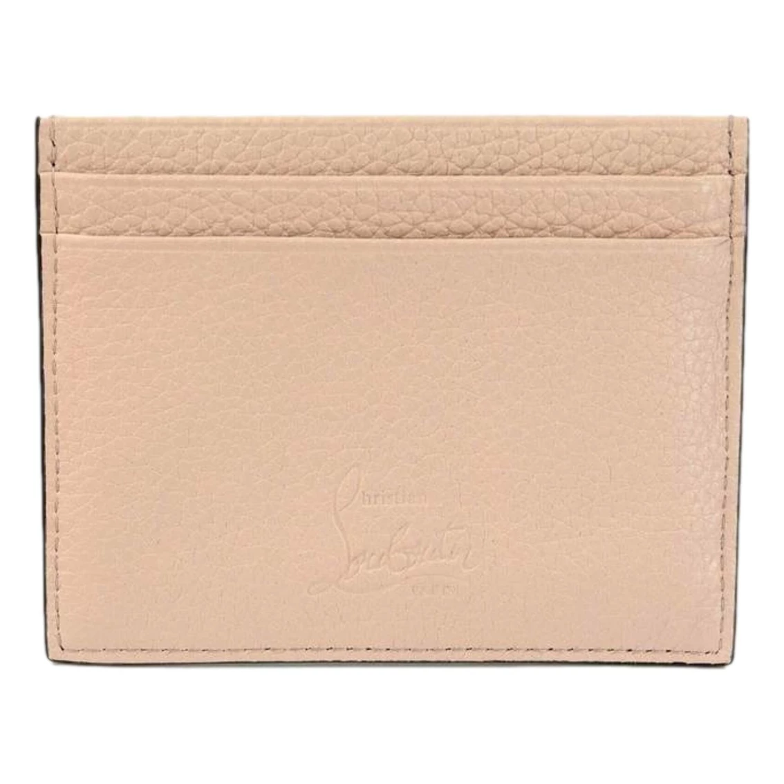 Best Sale π Christian Louboutin Kios Loubisky Spike Pink Leather Card Holder 𧨠- Image 2
