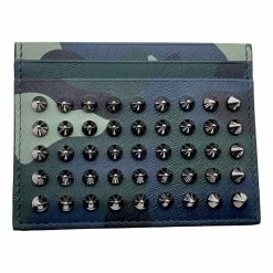 Deals ๐ Christian Louboutin Men KIOS Spiked Studded Leather Card Holder Case Wallet ๐ฅฐ