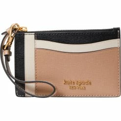 Outlet โค๏ธ Kate Spade New York Morgan Colorblocked Saffiano Leather Coin Card Case Wristlet ๐