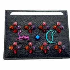 Deals ๐ Christian Louboutin W KIOS Spike Loubinthesky Card Holder Case Wallet 1225364 ๐