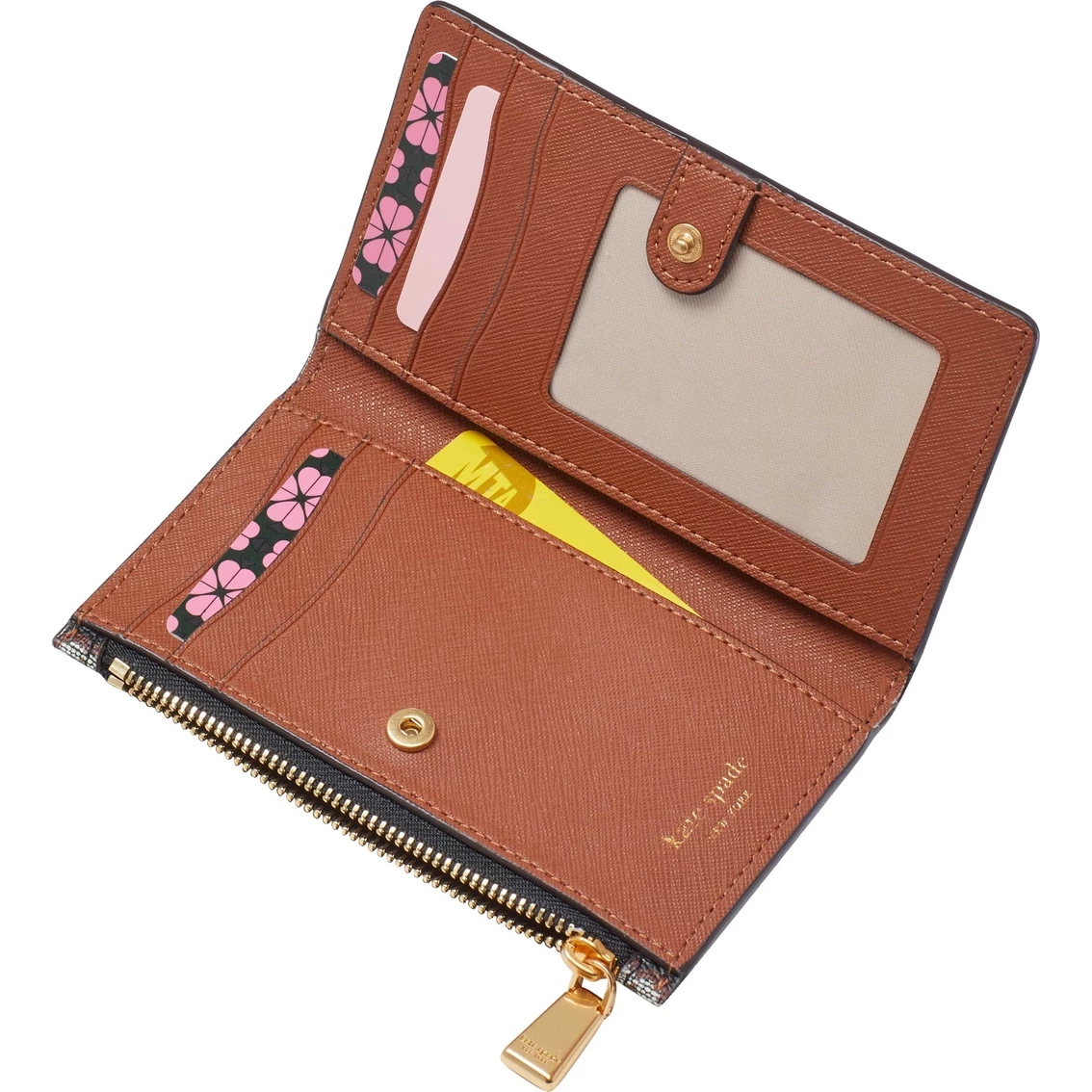 Cheapest ๐ Kate Spade New York Spade Flower Monogram ๐งฅ Coated Canvas Small Slim Bifold Wallet โ - Image 3