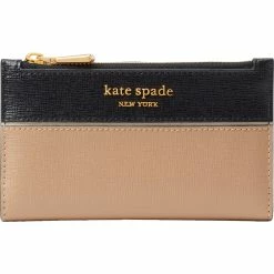 Outlet ⭐ Kate Spade New York Morgan Colorblock Saffiano Leather Small Slim Bifold Wallet 😀
