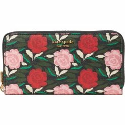 Brand new ๐ Kate Spade New York Morgan Rose Garden Printed PVC Zip Around Continental Wallet ๐ฏ