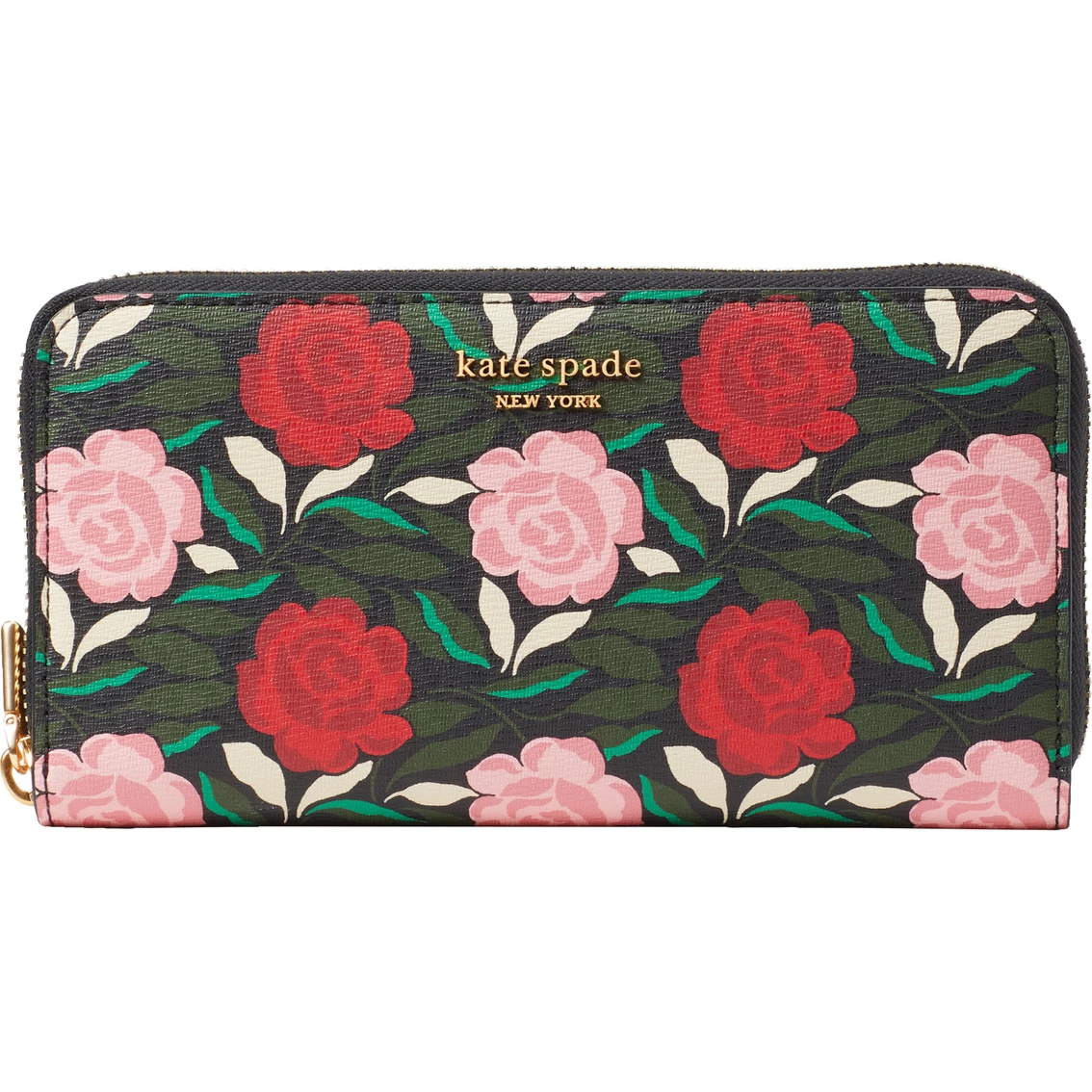 Brand new ๐ Kate Spade New York Morgan Rose Garden Printed PVC Zip Around Continental Wallet ๐ฏ