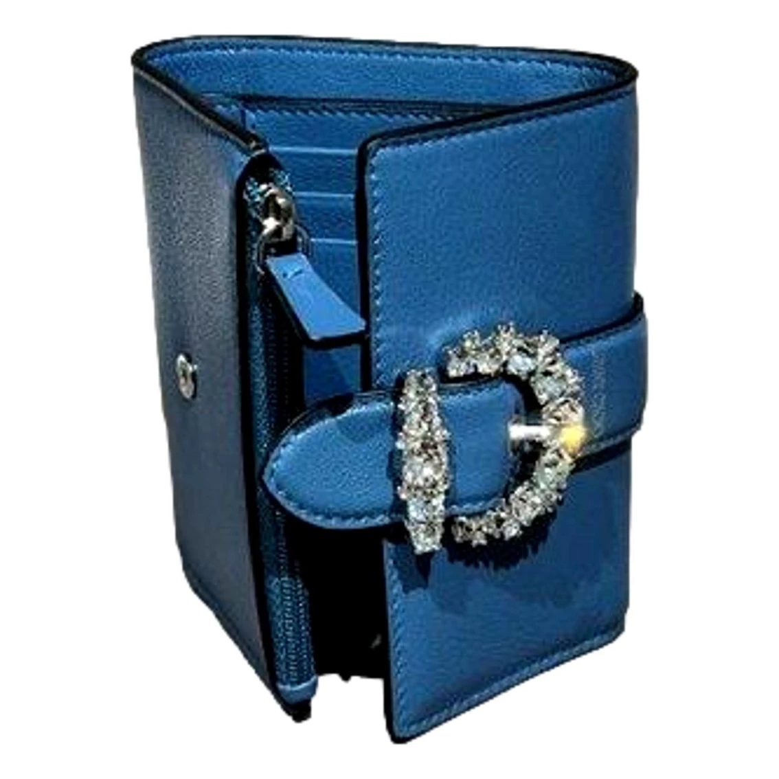 Best deal π Jimmy Choo Cheri Parrot Blue Leather Trifoild Wallet 0SQM | 028 π