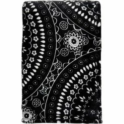 Buy 🤩 Vera Bradley Black Bandana Medallion Plush Fleece Throw Blanket ❤️