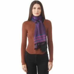 Outlet 😀 Calvin Klein 👩 Women's Color Block CK Striped Scarf 🔥