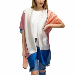 Coupon ๐งจ Just Jamie Color Block Silky Kimono โค๏ธ