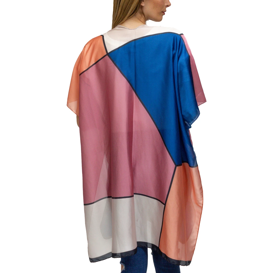 Coupon ๐งจ Just Jamie Color Block Silky Kimono โค๏ธ - Image 2