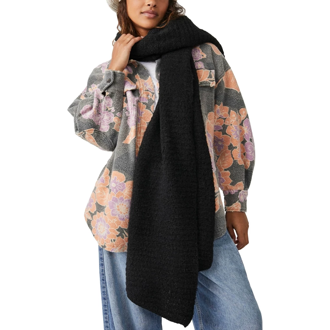 Cheap 💯 Free People Ripple Recycled Blend Scarf 👏