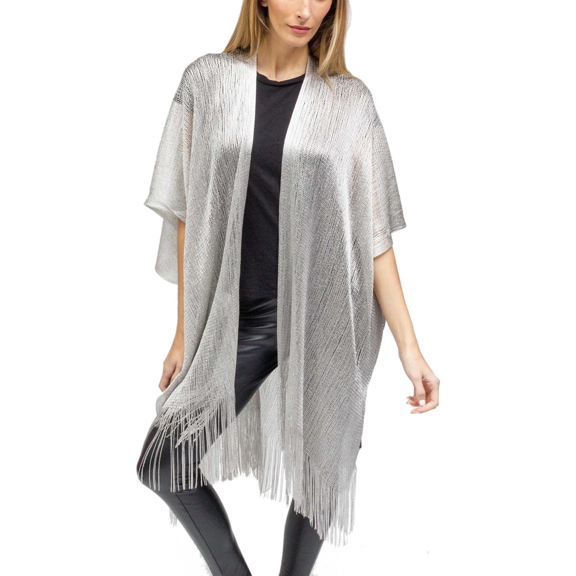 Cheap โญ Just Jamie Solid Metallic Print Kimono ๐ - Image 2