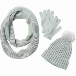 Deals ๐ฅฐ New York Accessory Ribbed Knit Hat With Pom, Scarf, Gloves 3 Pc. Set ๐