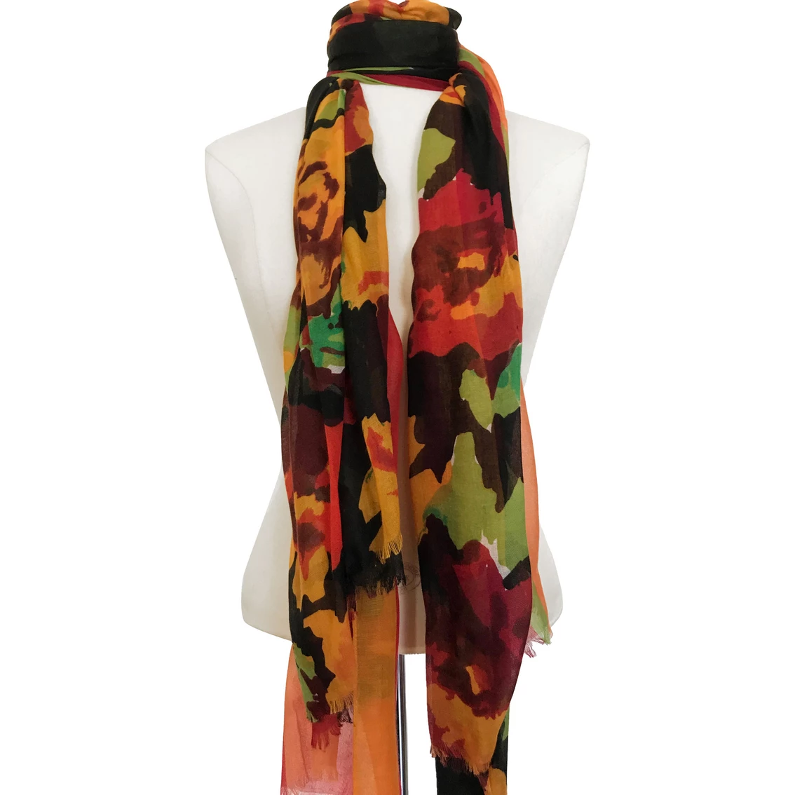 Outlet 𧨠V Fraas Painted Floral Scarf β