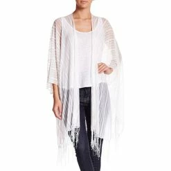 Best reviews of ✔️ Just Jamie Slinky Fringe Kimono 💯