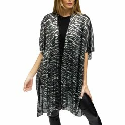 Budget ๐ฅฐ Just Jamie Zebra Foil Print Kimono ๐