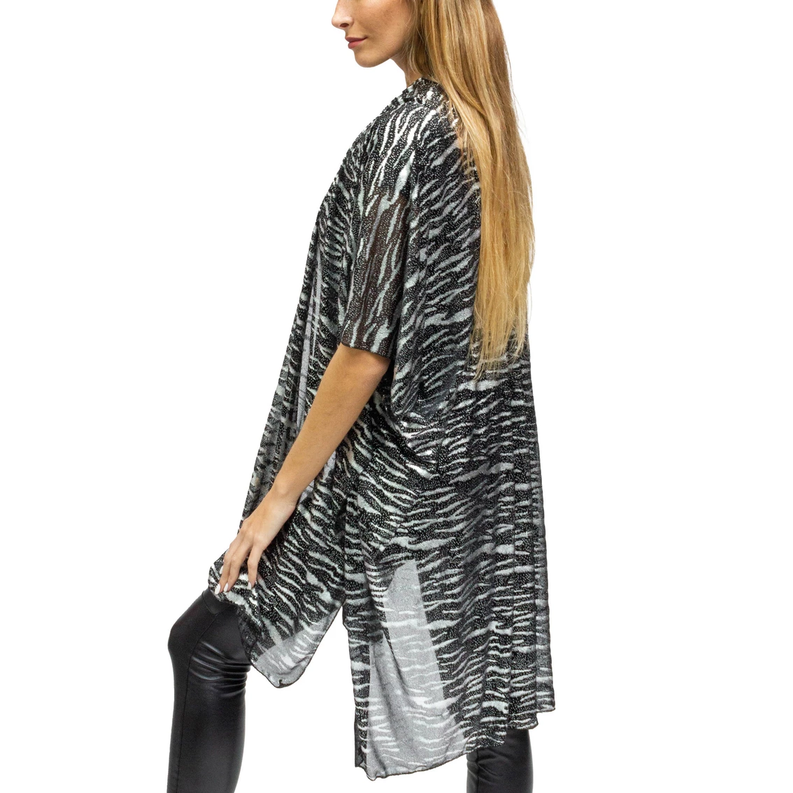 Budget ๐ฅฐ Just Jamie Zebra Foil Print Kimono ๐ - Image 3