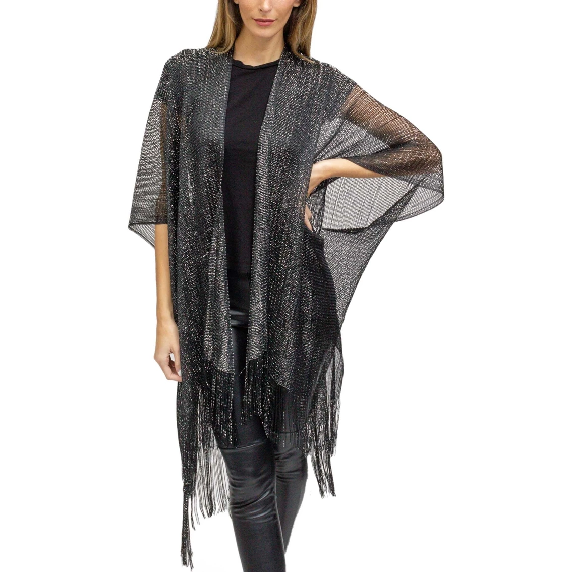 Brand new ๐ Just Jamie Solid Metallic Print Kimono ๐ - Image 2
