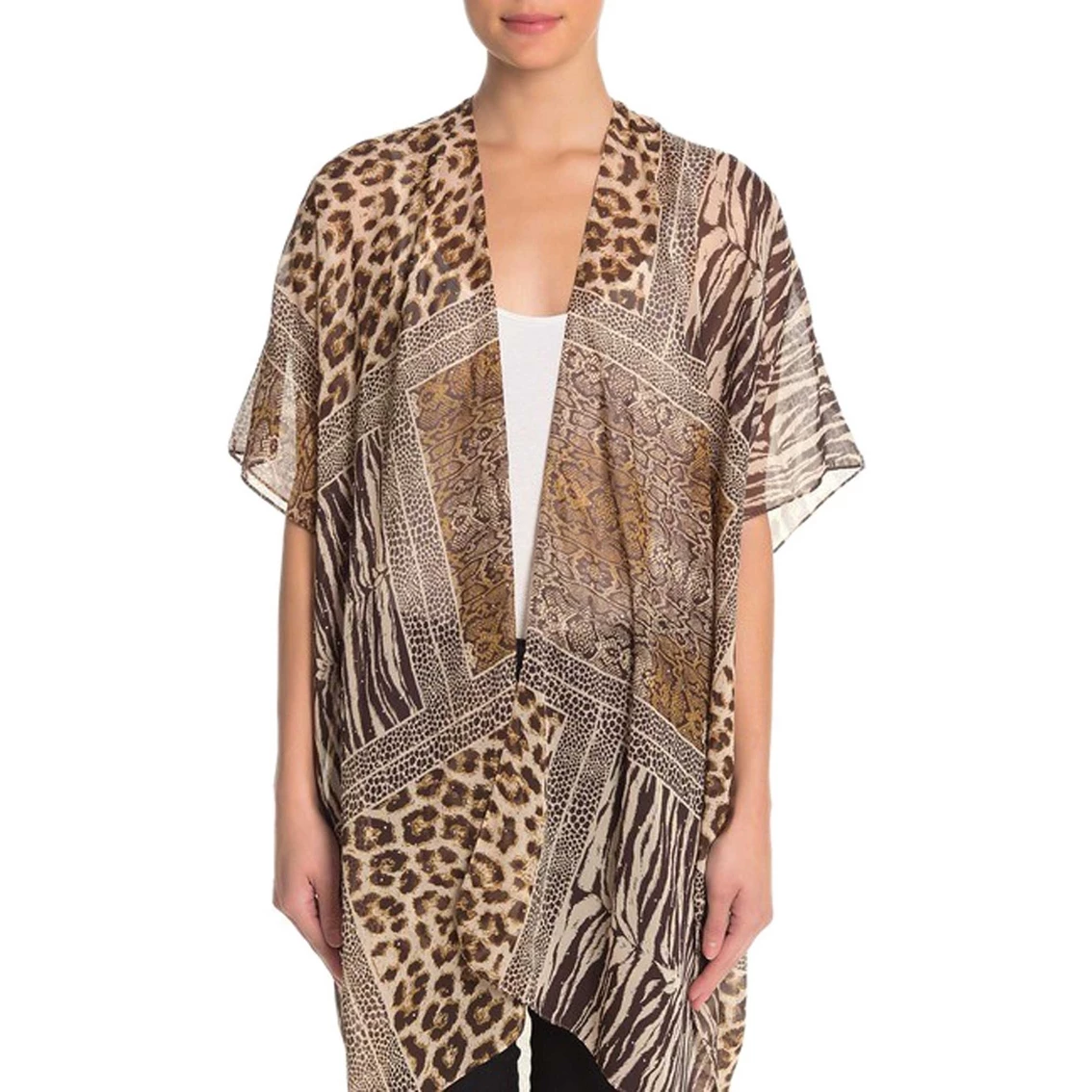 New โจ Just Jamie Leopard Print Mixed Media With Studs โญ - Image 3