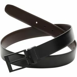 Best Sale π Perry Ellis Reversible Black Cap Leather Belt π