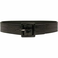 Coupon 🌟 Dezine News Accessories Faux Croco Wide Stretch Belt 🎁