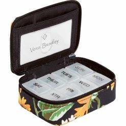 Discount 👏 Vera Bradley Sunflowers Travel Pill Case In Recycled Cotton 🎁