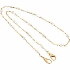 Coupon 🤩 Symbols Of Faith 1928 Goldtone Faux Pearl Chain Face Mask Holder 💯