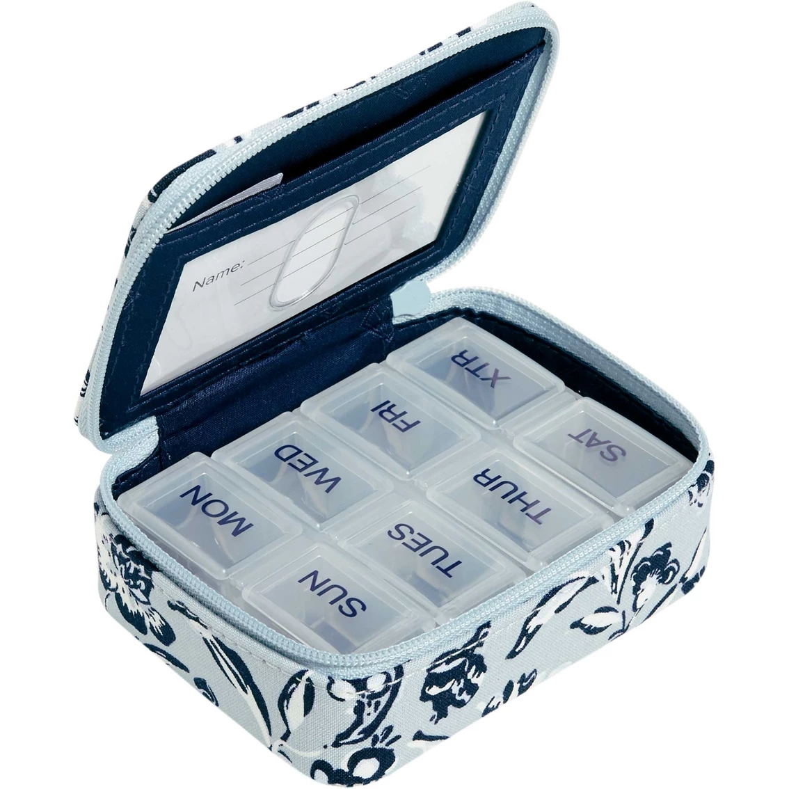 Budget ๐ Vera Bradley Perennials Gray Travel Pill Case โจ