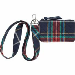 Discount ๐ Vera Bradley Tartan Plaid Zip ID Wide Lanyard โค๏ธ