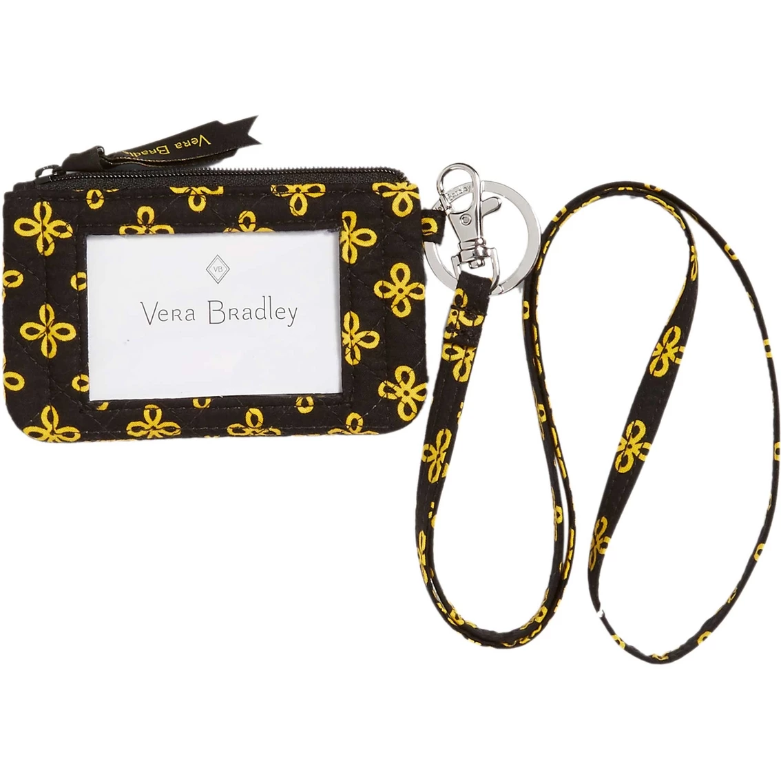 Best Sale 💯 Vera Bradley Signature Cotton U.S Military Logo Zip ID Lanyard 😍