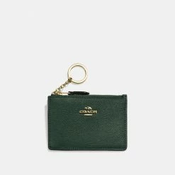 Cheapest 👍 COACH Mini Skinny Crossgrain Leather ID Case 🔔