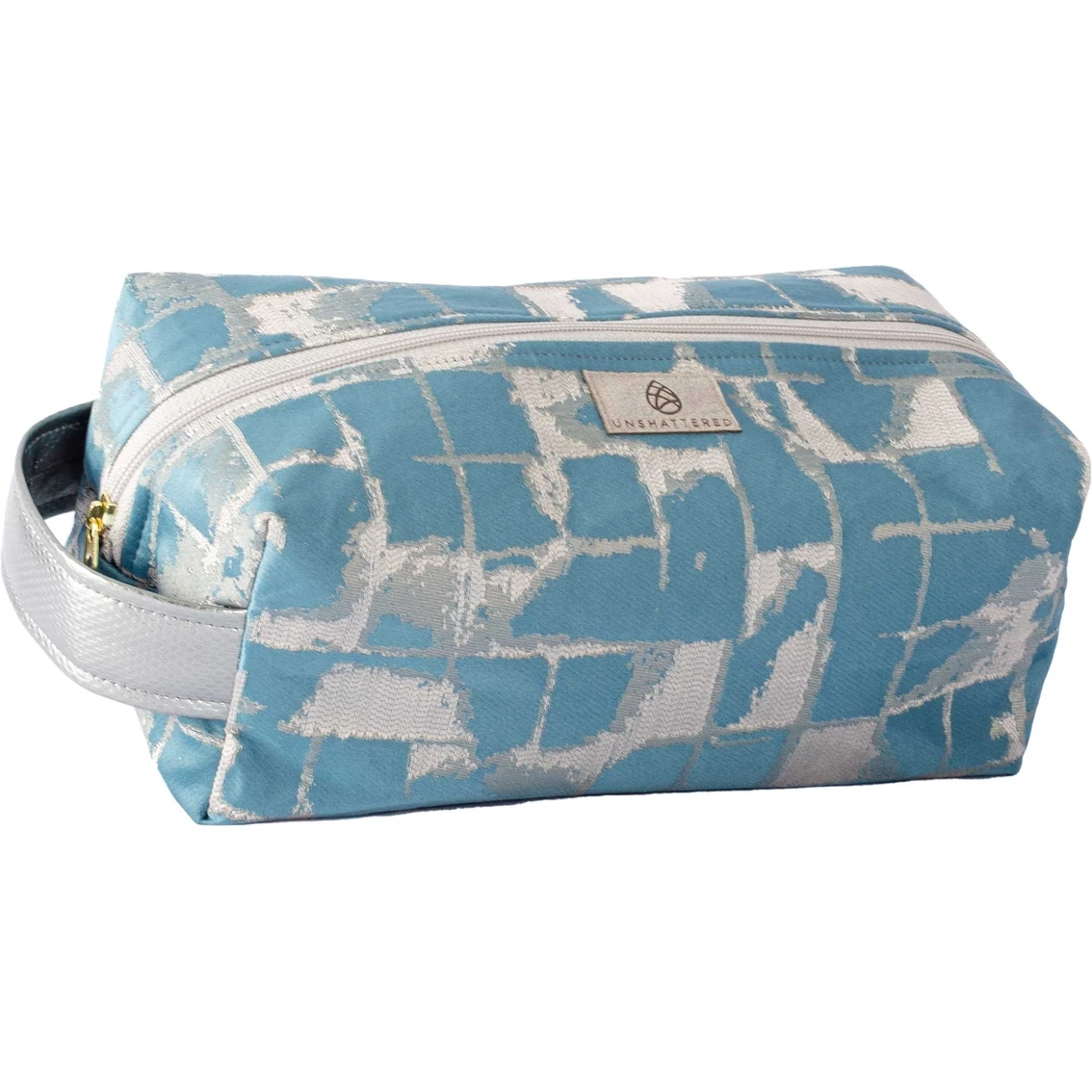 Discount ๐ฏ Unshattered Upcycled Variegated Blue And Silver Toiletry Kit ๐