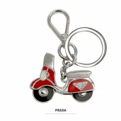 New 🥰 Prada Rosso Red Metal Vespa Scooter Keychain 🥰