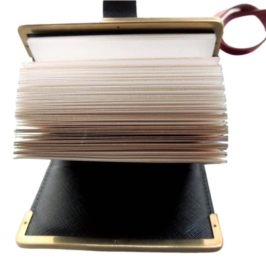 Hot Sale π Prada Cahier Black Red Saffiano Leather Notebook Bag Charm 1TL043 β - Image 3