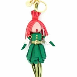 Best reviews of ⭐ Prada Trick Pelle Alice Doll Red Green Leather Key Chain 1TL172 😉