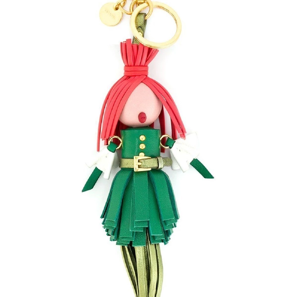Best reviews of β Prada Trick Pelle Alice Doll Red Green Leather Key Chain 1TL172 π