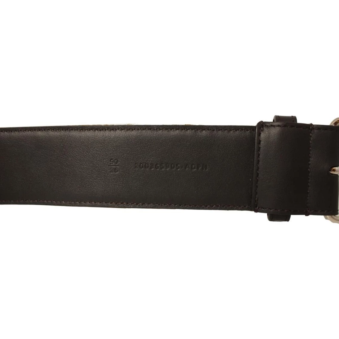 Promo β Fendi Brown Fabric Logo Silver Hardware Belt Size 90/36 7C0367 β€οΈ - Image 5