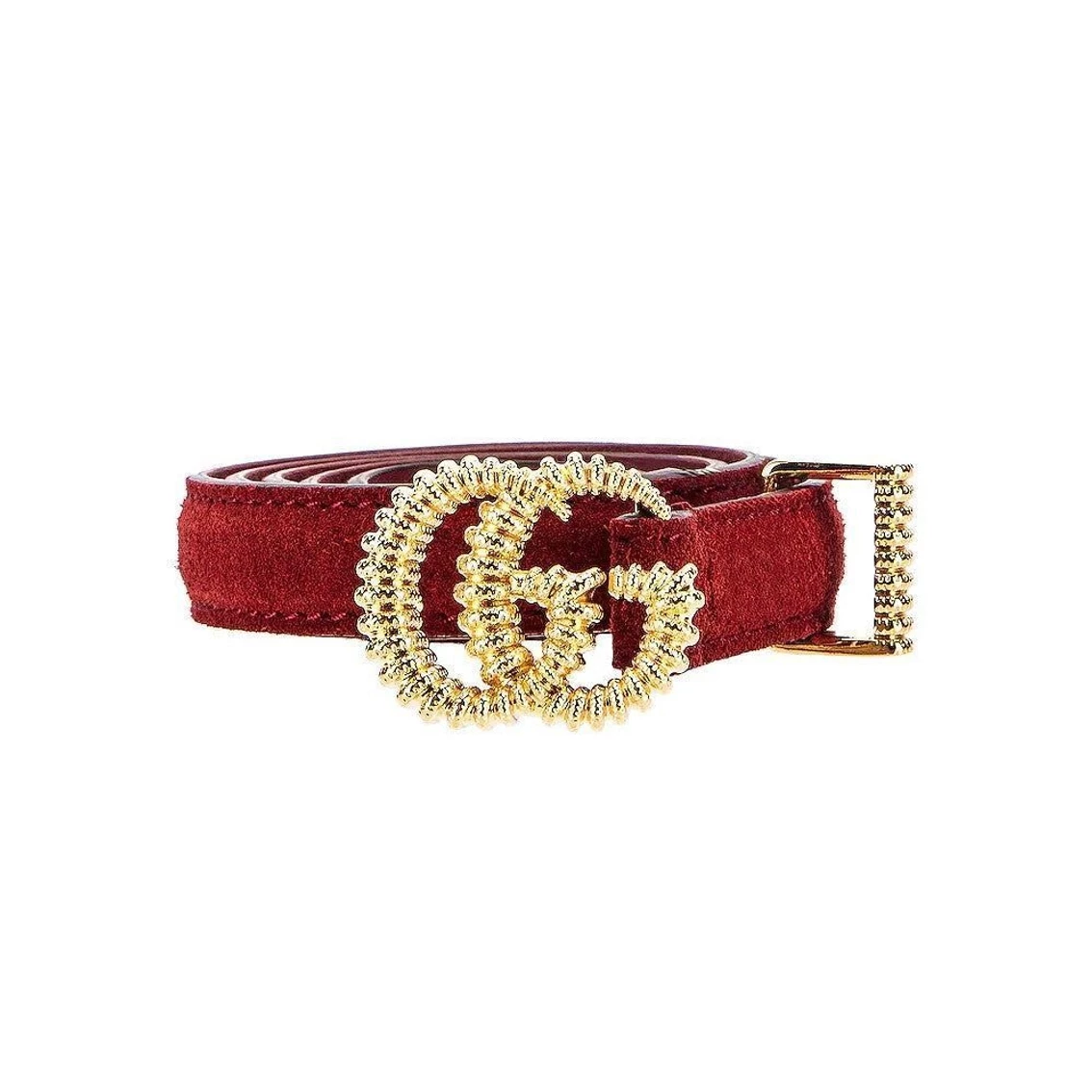 Brand new 🤩 Gucci Marmont Red Suede Torchon GG Buckle Belt Size 95/38 602071 🛒 - Image 2