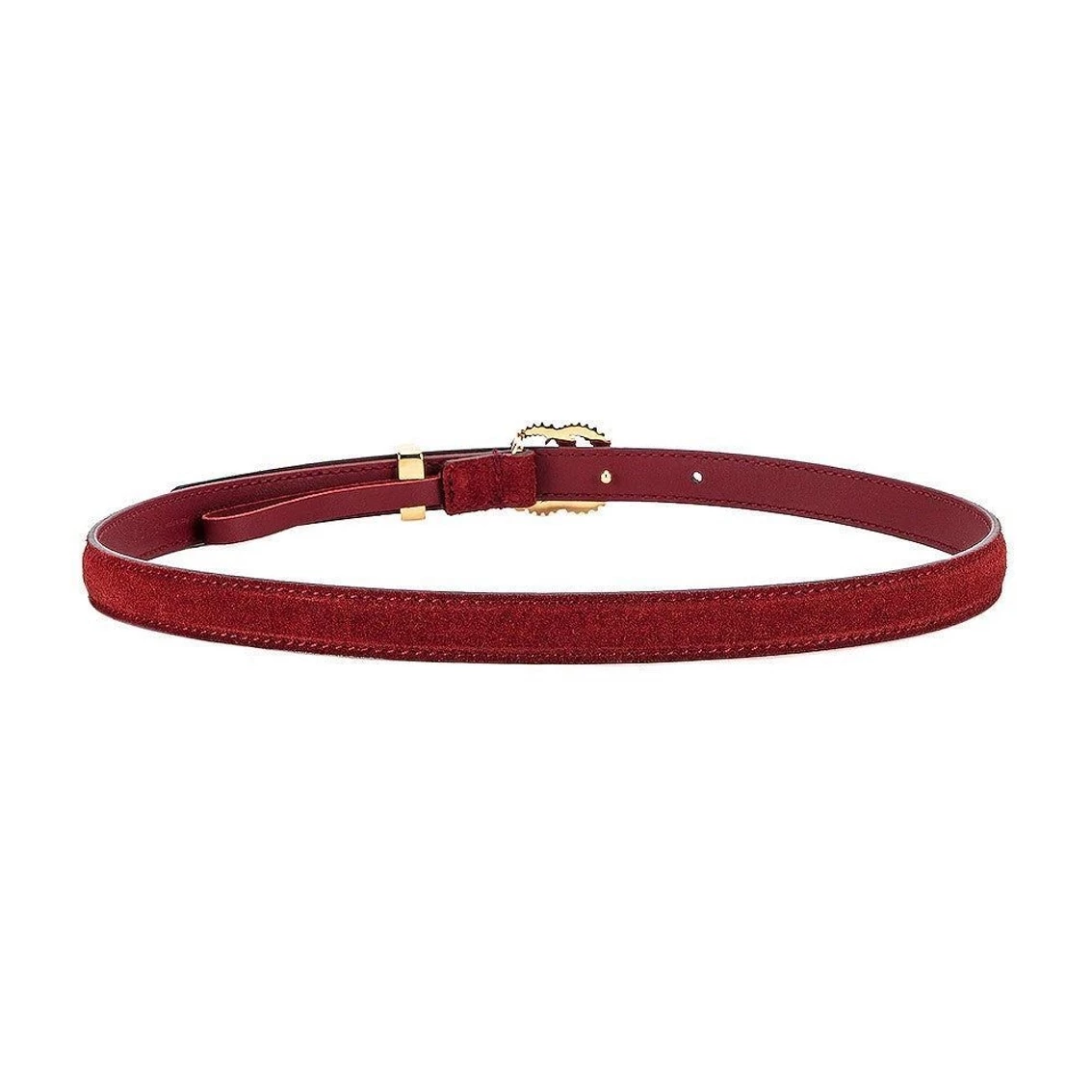 Brand new 🤩 Gucci Marmont Red Suede Torchon GG Buckle Belt Size 95/38 602071 🛒 - Image 4