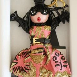 Budget 🛒 Prada Trick Pelle Rosario Pink 👗 Dress Jasmine Doll Keyring Key Charm 1TL171 🎁