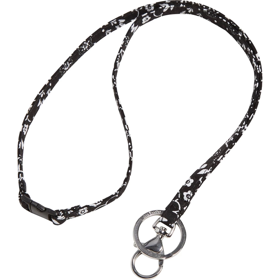 Coupon 😀 Vera Bradley Black Bandana Medallion Breakaway Lanyard, Recycled Cotton 👍 - Image 2